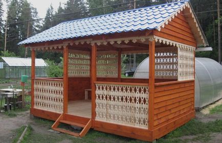 Павилиони за летни резиденции - които изграждат летни беседки на мястото на снимки, видео