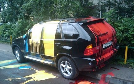 Боята за скраб от колата, така че да не се повреди боята