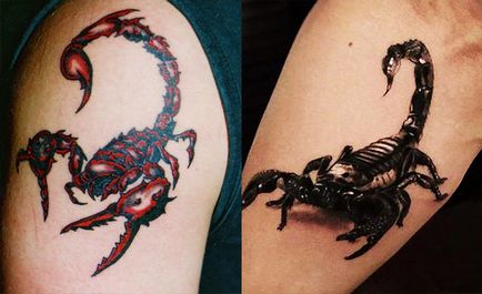 Какво означава татуировката на скорпион и стойността на снимката