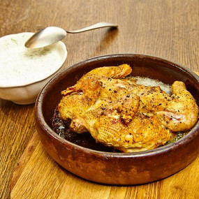 Пиле Tabaka, 12 рецепти със снимки на сайта - за плакат и хранително-вкусовата