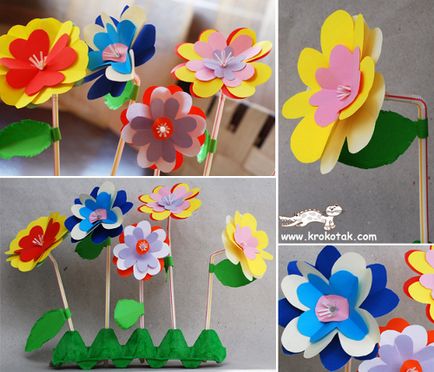 Цветя, изработени от хартия със собствените си ръце