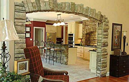 Декоративни камъни в интериора - снимка довършителни апартаменти и къщи
