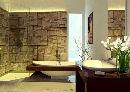 Декоративни камъни в интериора - снимка довършителни апартаменти и къщи