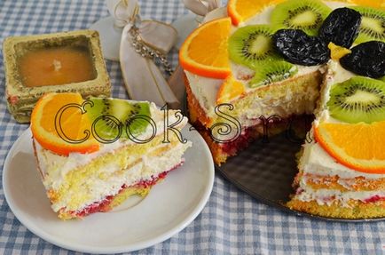 Плодове торта - стъпка по стъпка рецепта със снимки и сладкиши