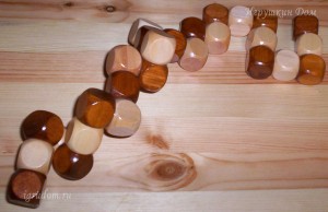 Puzzle - дървен куб змия