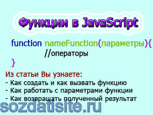 функция Javascript