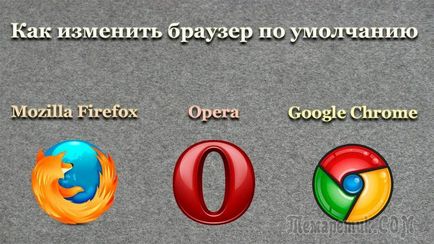 Как да смените браузъра по подразбиране (по подразбиране) Как да промените вашия браузър по подразбиране