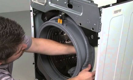 Как да смените гумата на пералната машина, за да се отстранят от барабана, заменяйки люк маншет LG, сменете