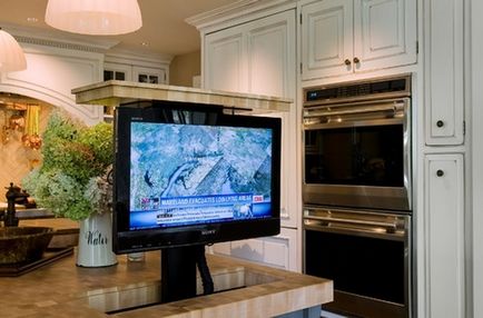 Как да се мотае с вашия телевизор, инструкции скоба стена и опции за кухня
