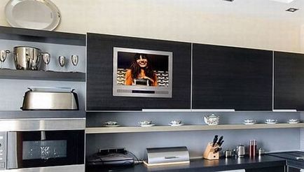 Как да се мотае с вашия телевизор, инструкции скоба стена и опции за кухня