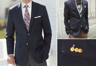 Как да се носят сака и изберете - жилетки на медни копчета