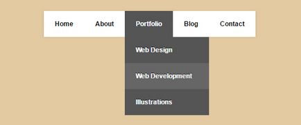 Как да направите хоризонтално падащо меню за сайт на CSS