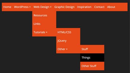 Как да направите хоризонтално падащо меню за сайт на CSS