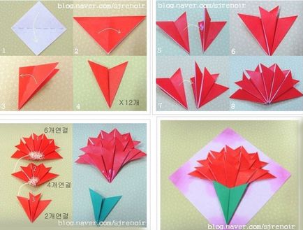 Как да си направим една скилидка за цветна хартия върху пощенска картичка на етапи