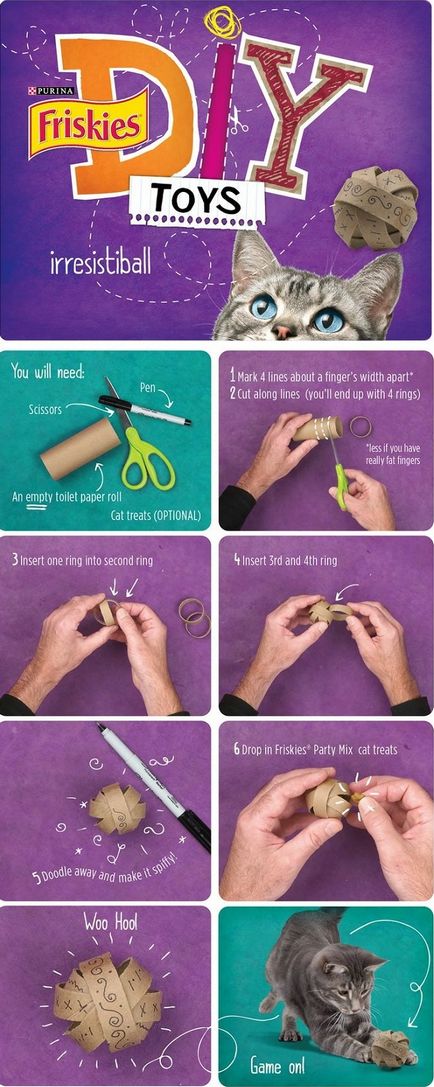 Как да си направим играчка за коте със собствените си ръце (снимка)