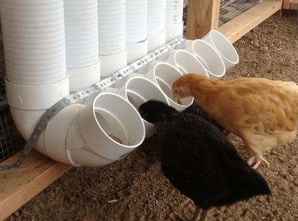 Как да си направим птица подавач за пилета с техните ръце бункер, автоматичен