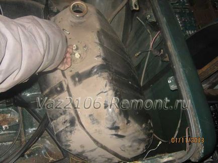 Премахване на ремонта на горивния резервоар ВАЗ-2106