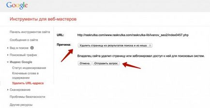 Как да премахна страници от индекса на Google и Яндекс