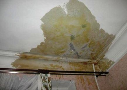 Как да премахнете жълти петна по тавана след наводнението на всички тавани