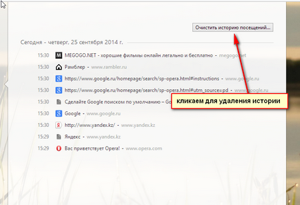 Как да изтриете историята на операта - Windows 7 Енциклопедия