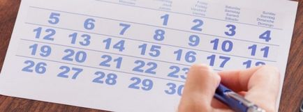 Методът на календара на защита срещу бременност, безопасни дни