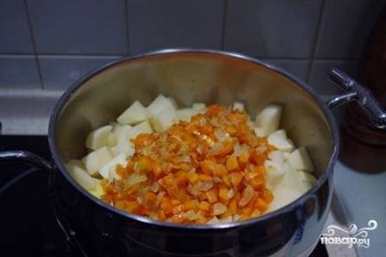 Картофи, задушени с месо и гъби - стъпка по стъпка рецепта със снимки на