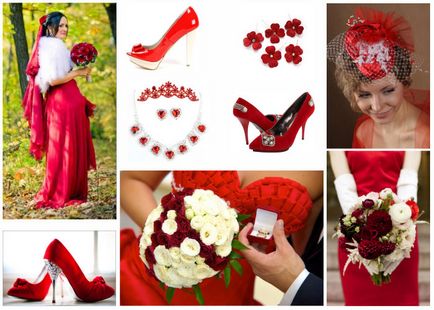 Red сватбени рокли Фото 2017 модели и аксесоари за тях