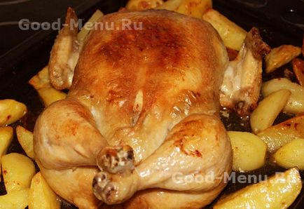 Пиле с картофи на фурна - рецепта със стъпка по стъпка снимки