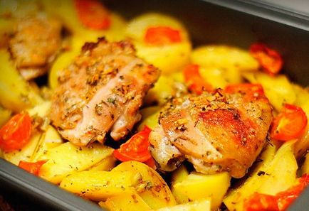 Пиле с картофи на фурна - пилешки рецепти с картофи на фурна