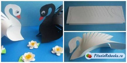Лебед от хартия направи със собствените си ръце