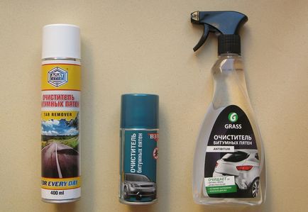 Методи за отстраняване на битумни петна от автомобили, дрехи и обувки