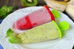 Сладолед popsicles у дома, рецептата със снимка