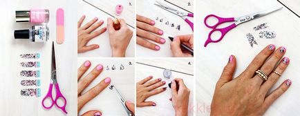 Стикери за нокти - как да се залепи на снимки и видеоклипове