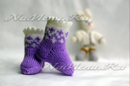 Чорапи Infant схема спици от 0 до 2 месеца