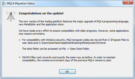 Надграждане до нова версия на MetaTrader 4 600 и по-горе - членове MQL4