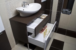 Актуализираният дизайн на малка баня без тоалетна, снимки