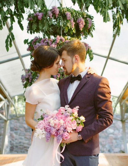 сватбена украса в стила на лавандула като модерна тенденция през 2017 г.