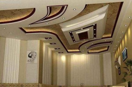 Оригиналният дизайн на окачени тавани, интериор снимка на авторски права