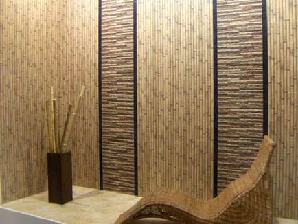 Декорация на стените на бамбук - тенденция в интериорния дизайн
