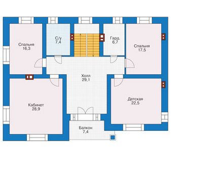 Разпределение на частните стаите на къща, таванско помещение, санитарен възел (със снимки)