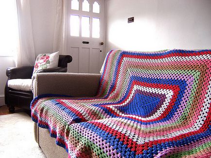 Плетене на една кука одеяла можете да го направите! 50 интересни решения Фото