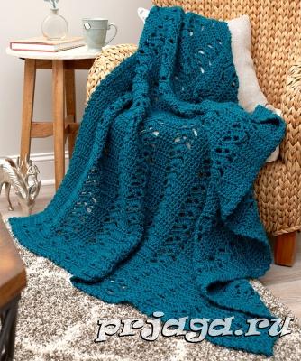 Plaid и одеяло плетене на една кука или игли за плетене