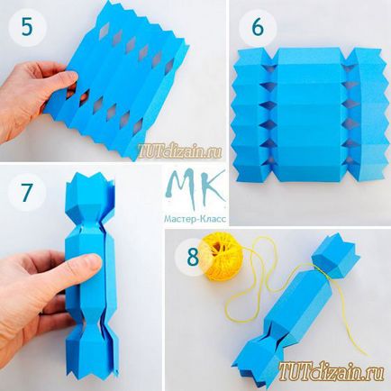 Кутия за подарък под формата на бонбони с ръцете си - проектиране - декор със собствените си ръце