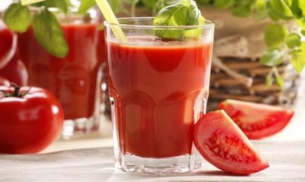 Използването на доматен сок за мъже и противопоказания