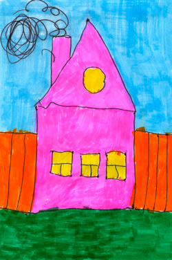Психология на детски рисунки значение на семейната картина, един човек у дома