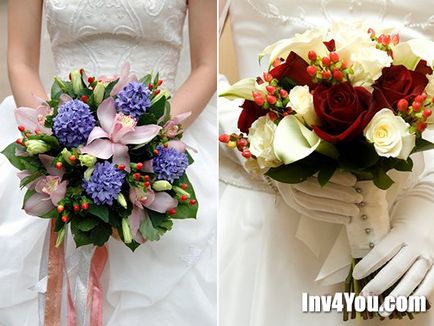 Различни форми на сватбени букети - снимка - малка сватбен букет