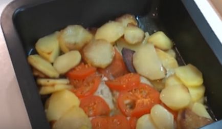 Риба печена на фурна с картофи