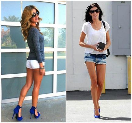 Какво може да се носи синьо момиче обувки (50 снимки)