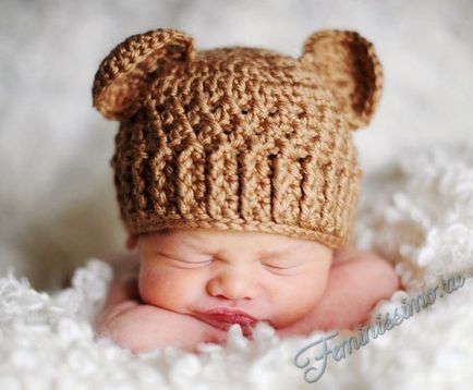Плетени шапки за новородени - схеми, майсторски клас и видео урок