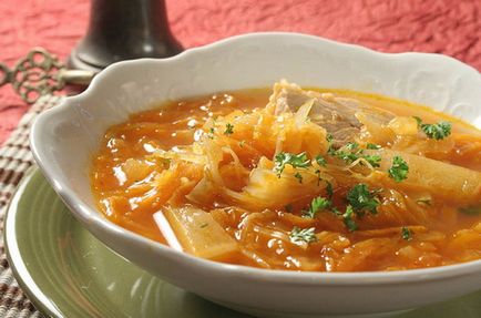Супа с зеле - рецепти, състоящи се от зеле - как да се готви супа от правото